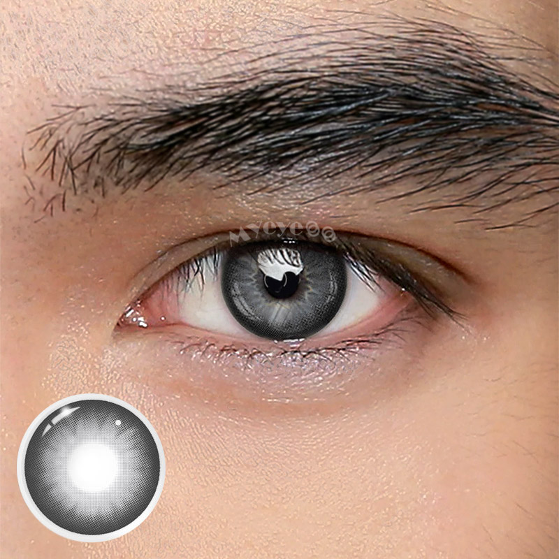 MYEYEBB Dolly Black Prescription Men Colored Contact Lenses-MYEYEBB