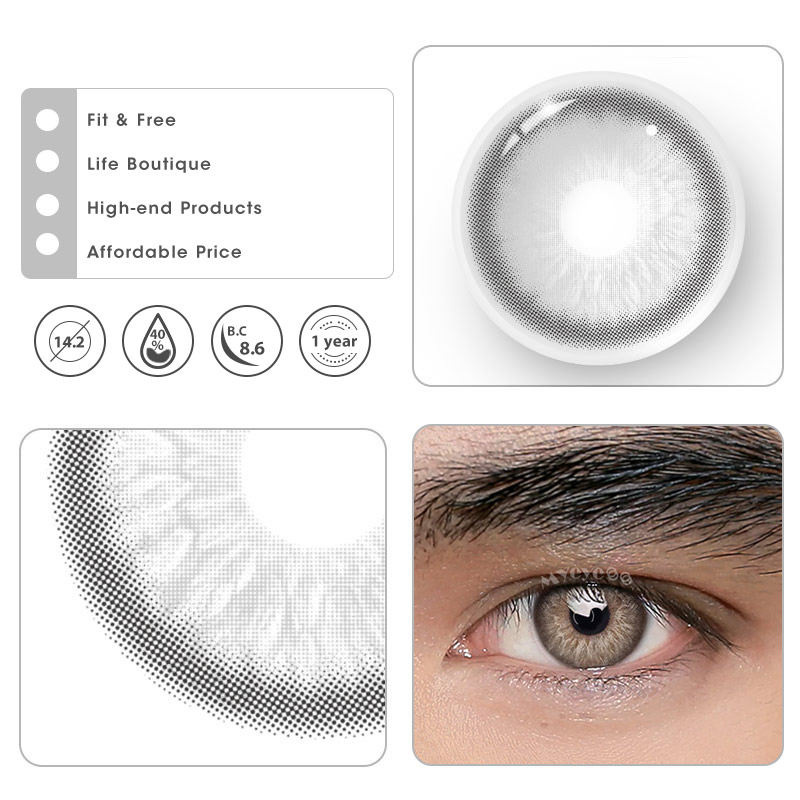 MYEYEBB Nordic DNA Grey Prescription Men Colored Contact Lenses - image 5