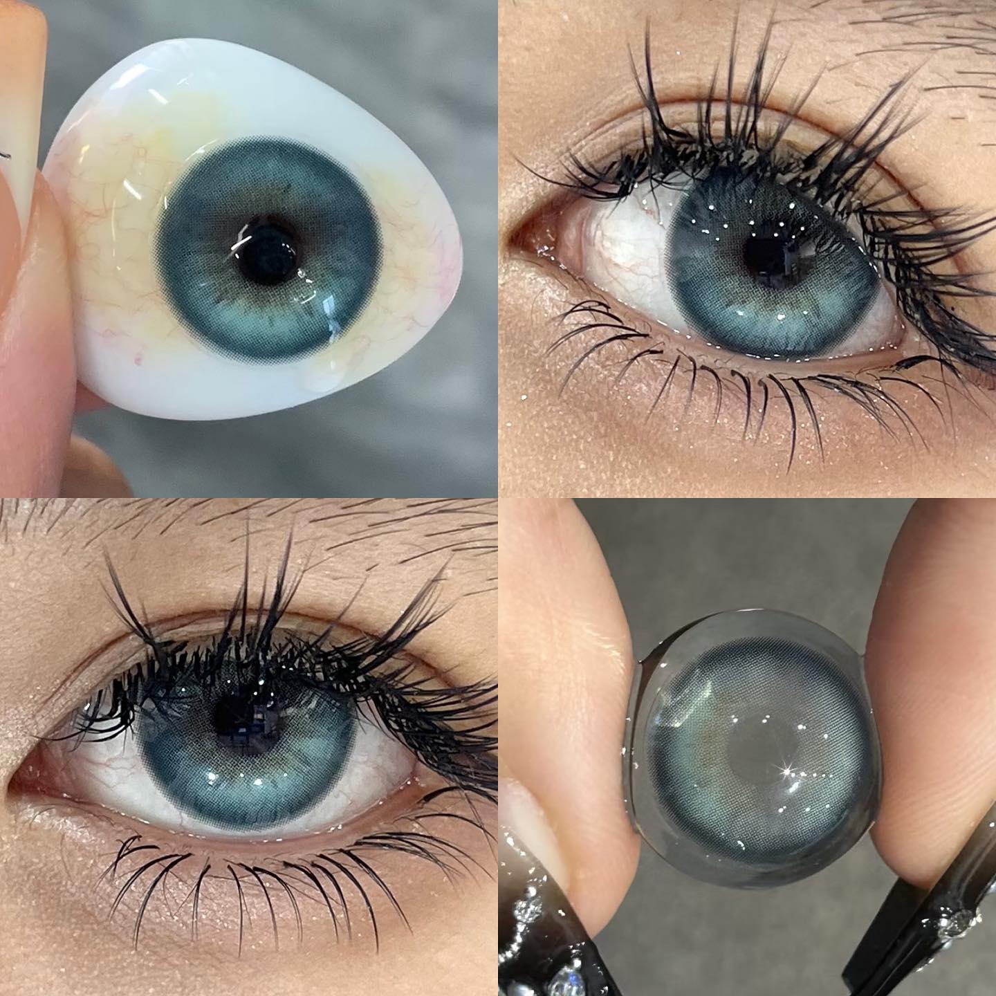 MYEYEBB Neo Glamour Blue Green Prescription Colored Contact Lenses