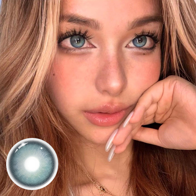 目玉　LGB ルグランブルー　人気色 MYEYEBB Neo Glamour Blue Green Prescription Colored Contact Lenses
