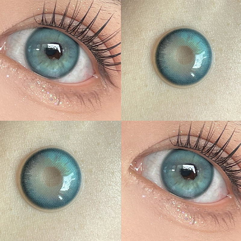 MYEYEBB Neo Glamour Blue Green Prescription Colored Contact Lenses