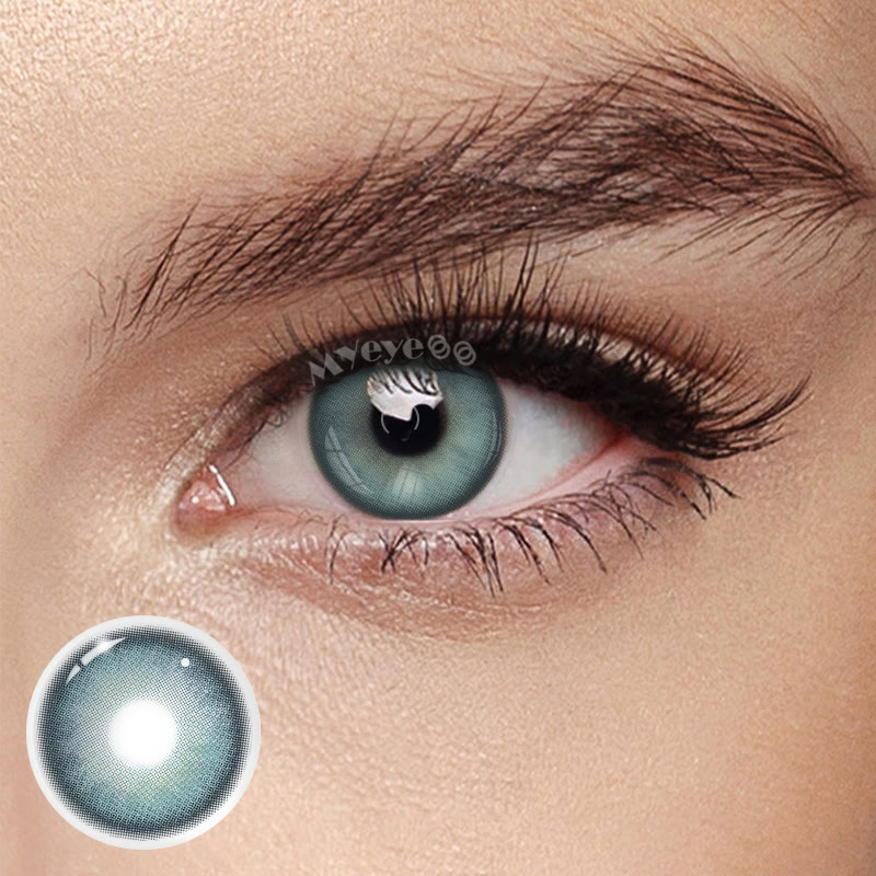 MYEYEBB Neo Glamour Blue Green Prescription Colored Contact Lenses-MYEYEBB