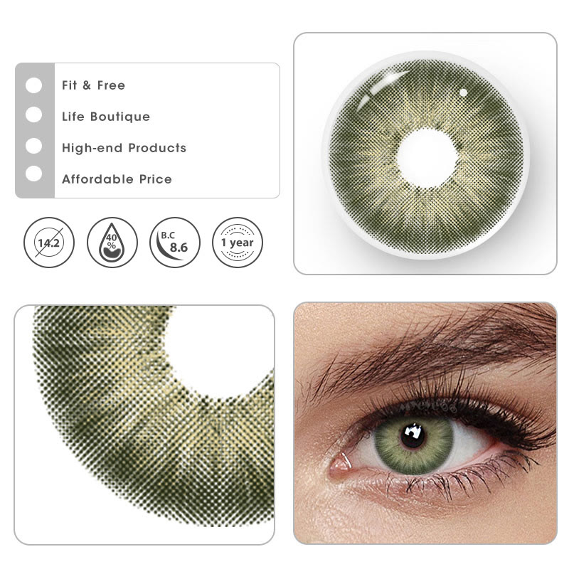 MYEYEBB New York III Green Colored Contact Lenses-MYEYEBB