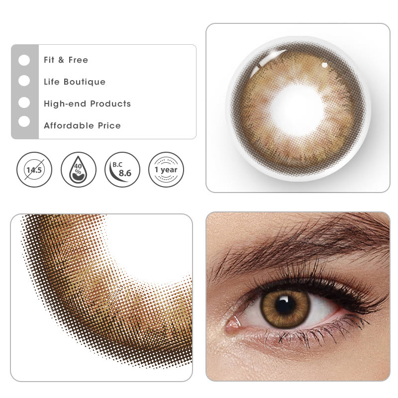 MYEYEBB Maldives Brown Colored Contact Lenses-MYEYEBB