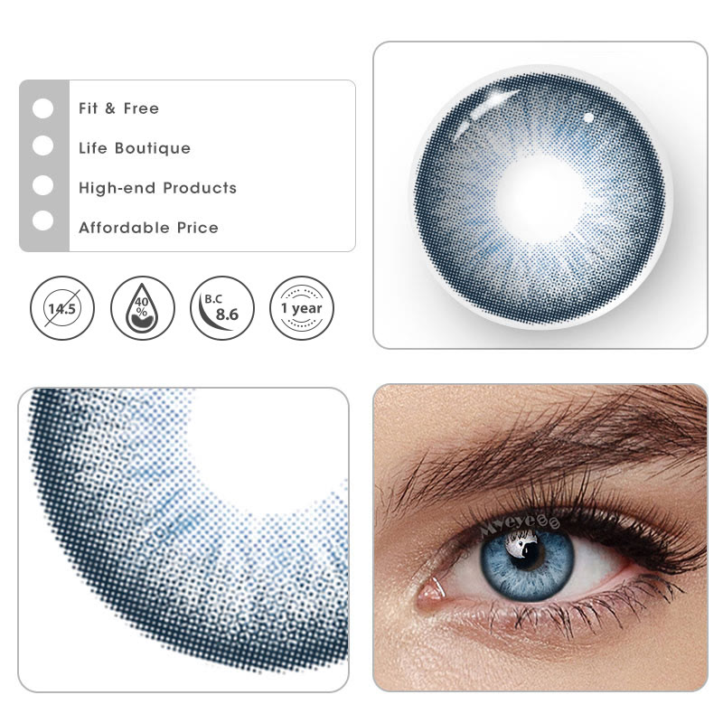 MYEYEBB Barbie Taylor Blue Prescription Colored Contact Lenses - image 14