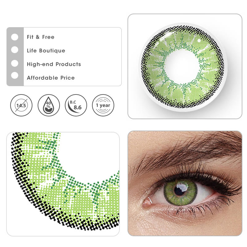 MYEYEBB Magic Hour II Vika Green Prescription Colored Contact Lenses - image 6