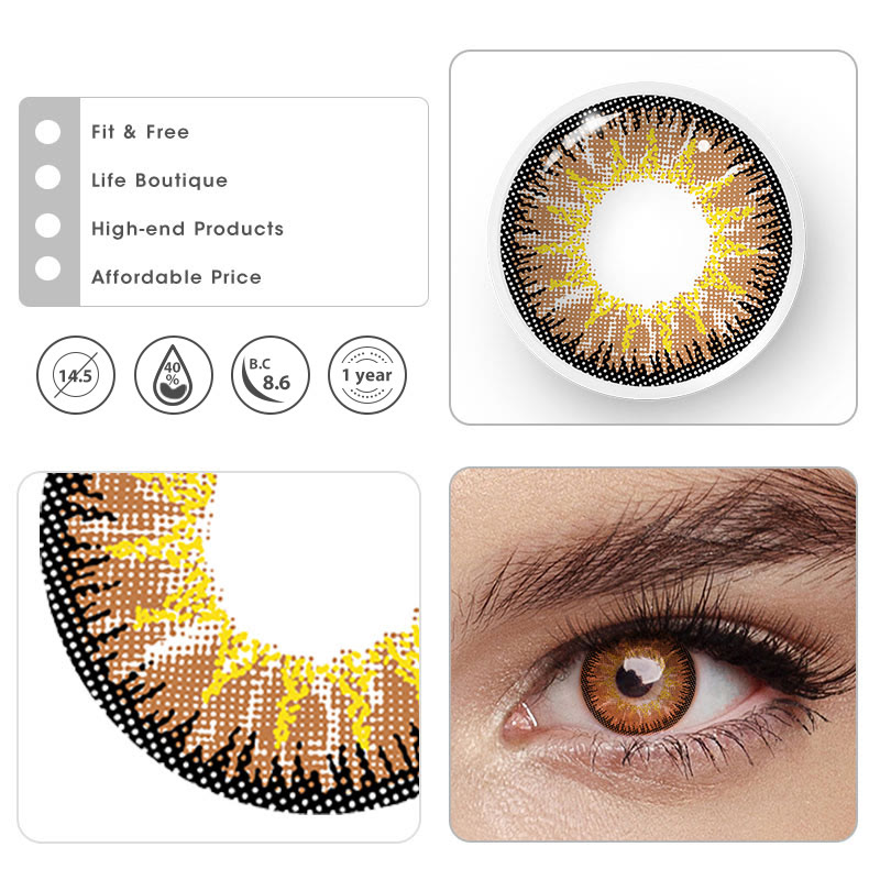 MYEYEBB Wild Nature Orange Brown Colored Contact Lenses-MYEYEBB