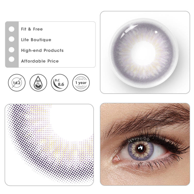 MYEYEBB DNA II Violet Prescription Colored Contact Lenses - image 6