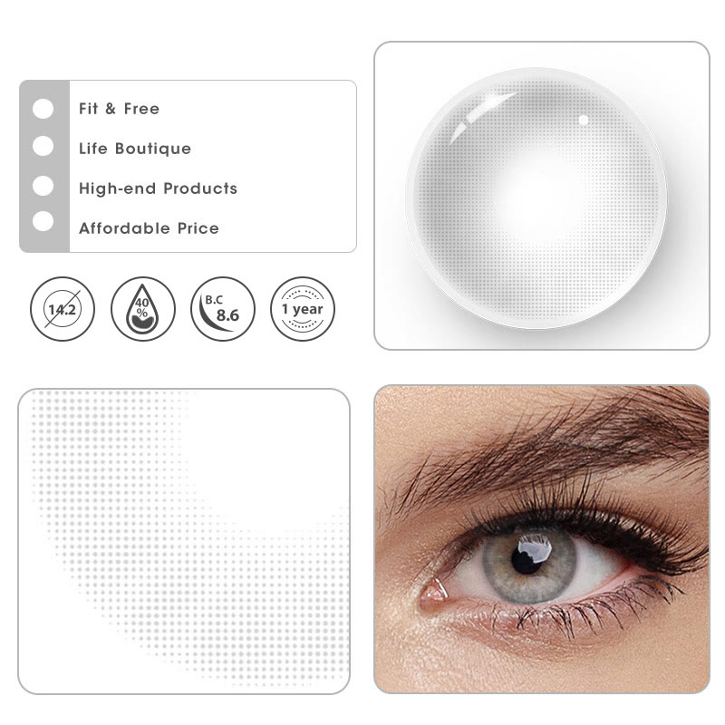 MYEYEBB Aurora Grey Natural Prescription Colored Contact Lenses - image 8