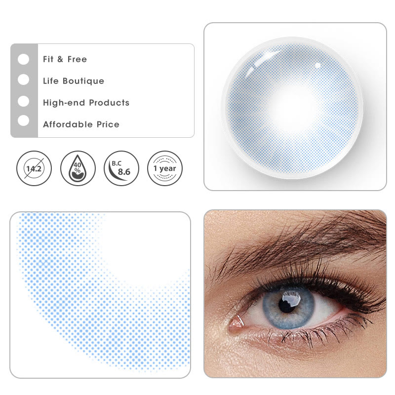 MYEYEBB Hid II Azul Prescription Colored Contact Lenses