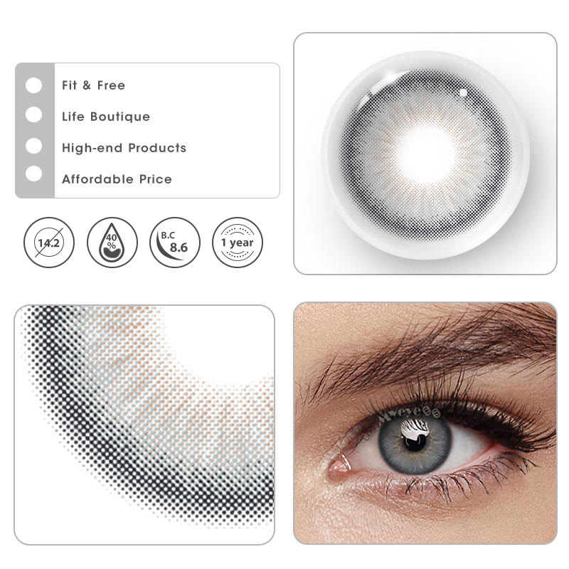 MYEYEBB Deepwater Zone Grey Prescription Colored Contact Lenses - image 9