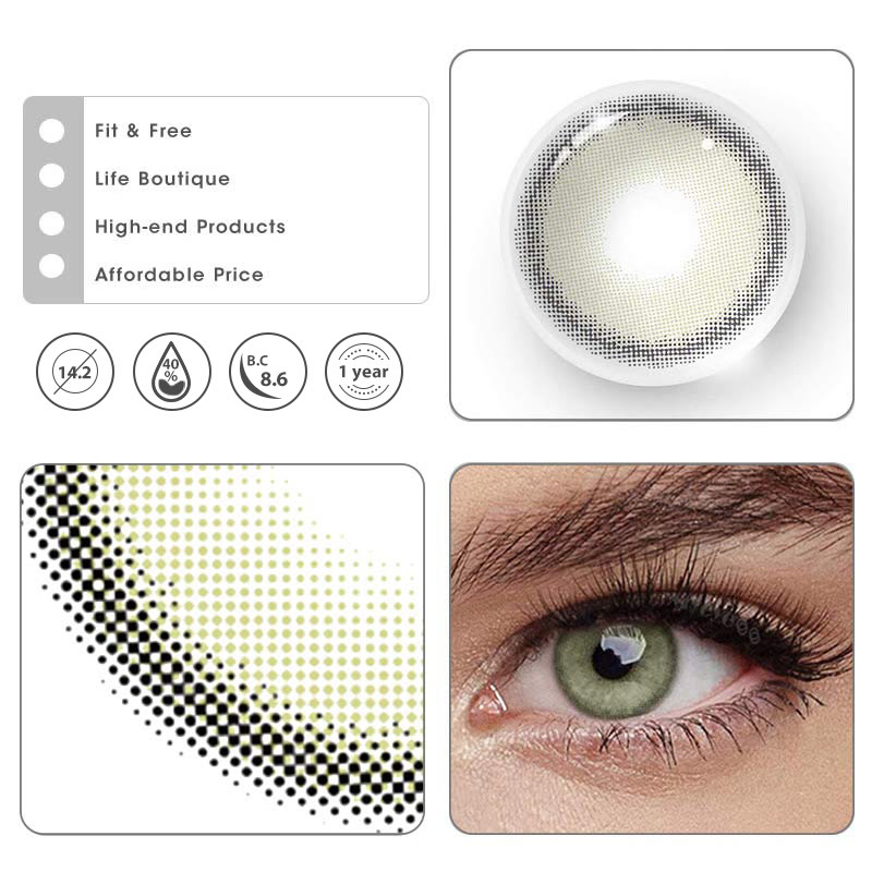 MYEYEBB Jiggle Ring Green Prescription Colored Contact Lenses - image 5