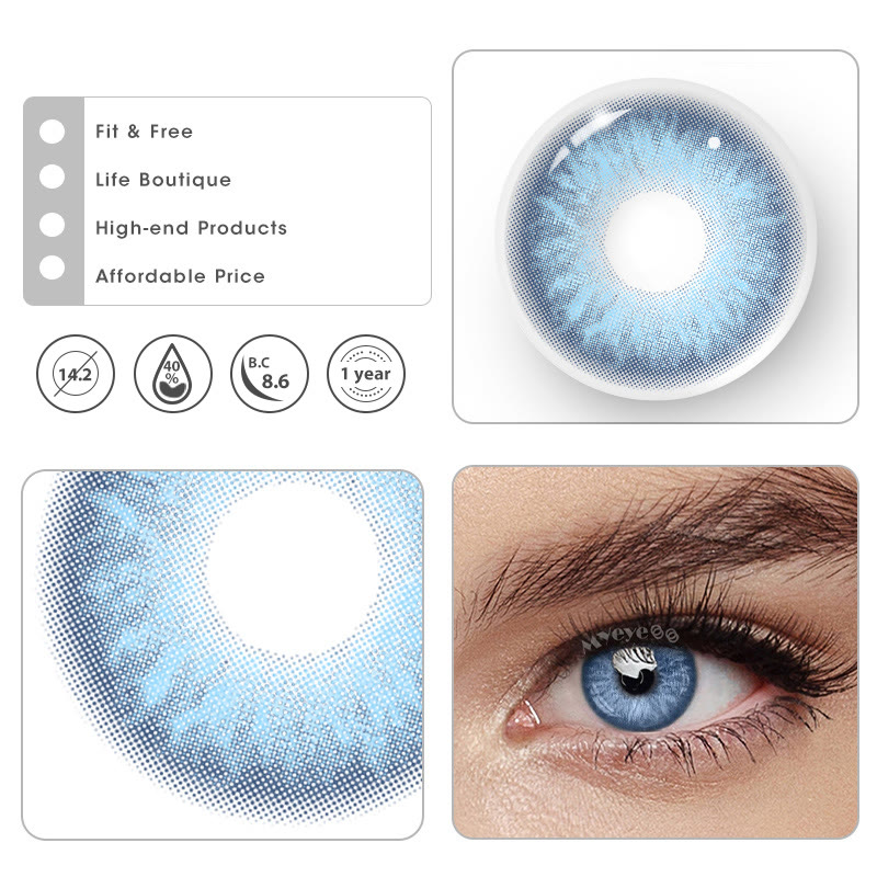 MYEYEBB Rime Blue Prescription Colored Contact Lenses - image 5