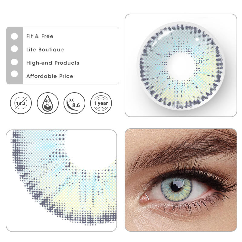 MYEYEBB Urban Blue Prescription Colored Contact Lenses - image 7