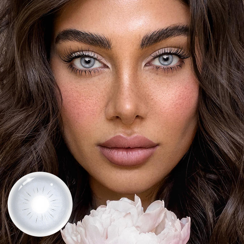 MYEYEBB Neo Sunflower Grey Prescription Colored Contact Lenses