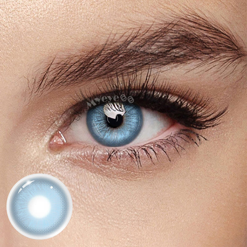 MYEYEBB Rare Iris Blue Prescription Colored Contact Lenses-MYEYEBB