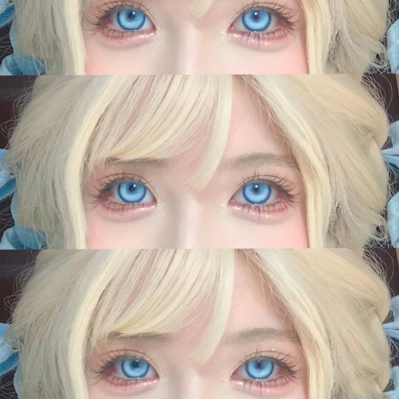 MYEYEBB Cyber Blue Prescription Cosplay Colored Contact Lenses - image 6
