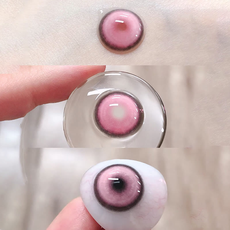 MYEYEBB Cyber Pink Prescription Cosplay Colored Contact Lenses - image 9