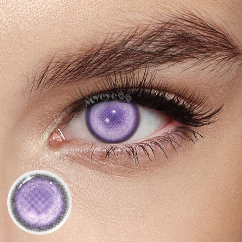 MYEYEBB Cyber Mesh Violet Prescription Cosplay Colored Contact Lenses | 6 Months-MYEYEBB
