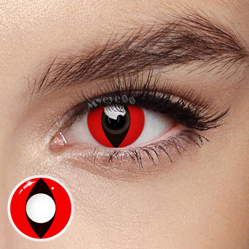 MYEYEBB Red Cat Eyes Cosplay Colored Contact Lenses-MYEYEBB