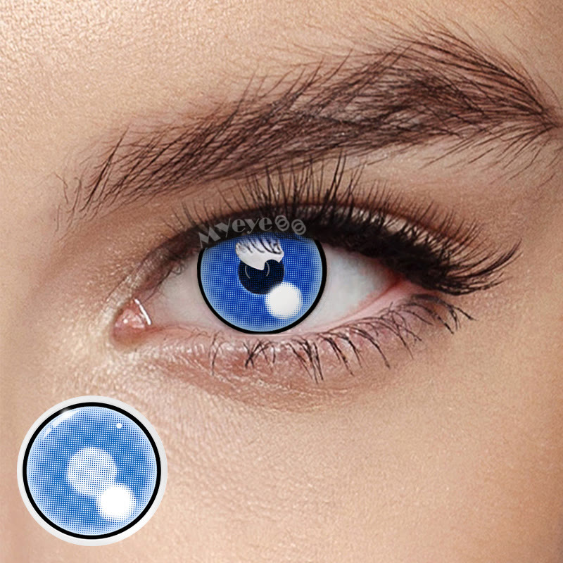 MYEYEBB Blind Cloud Rim Blue Cosplay Colored Contact Lenses-MYEYEBB