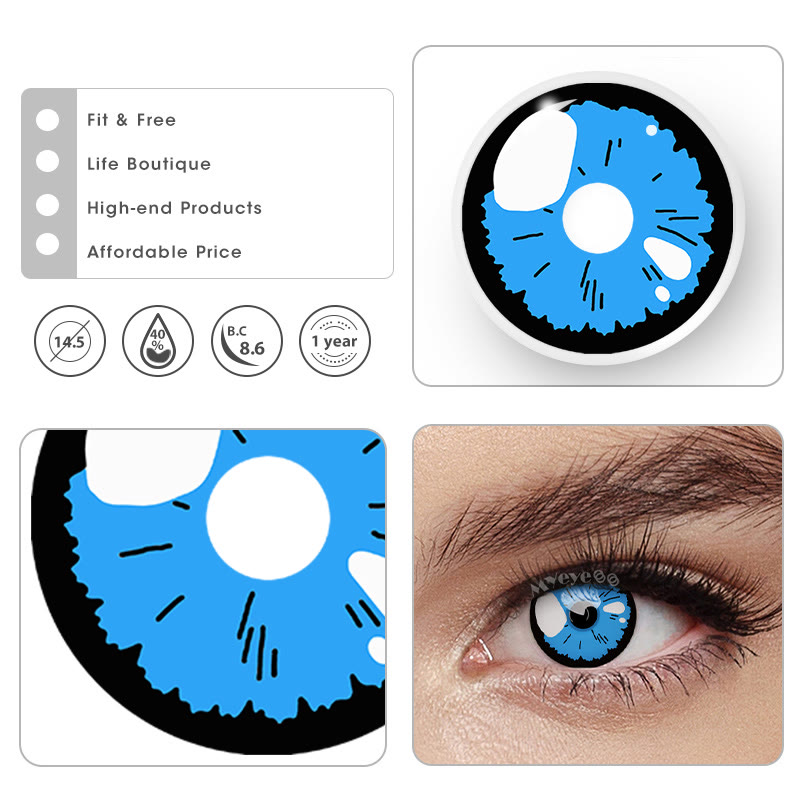 MYEYEBB Black Lobelia Blue Cosplay Colored Contact Lenses-MYEYEBB