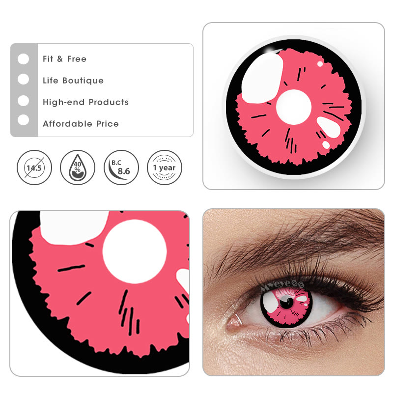 MYEYEBB Kitagawa Pink Cosplay Colored Contact Lenses-MYEYEBB