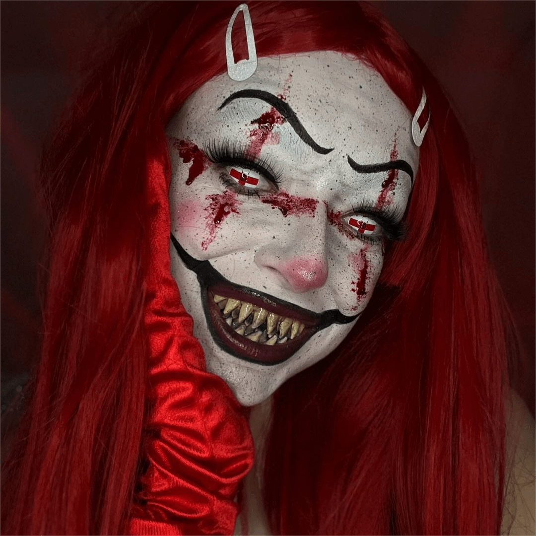 MYEYEBB Blind Red Cross Cosplay Colored Contact Lenses-MYEYEBB