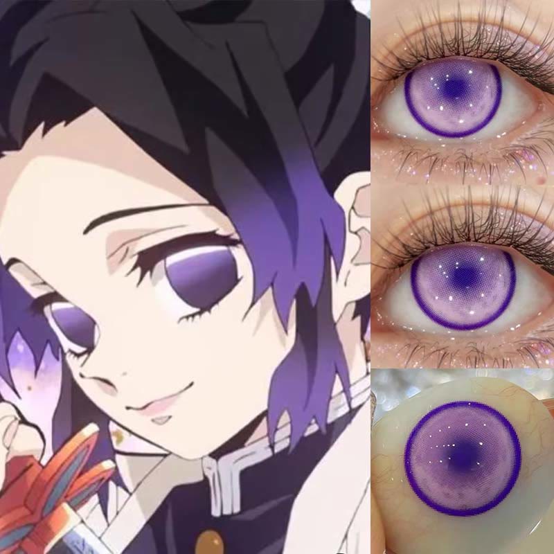 MYEYEBB Kochou Shinobu Violet Prescription Cosplay Colored Contact Lenses -MYEYEBB