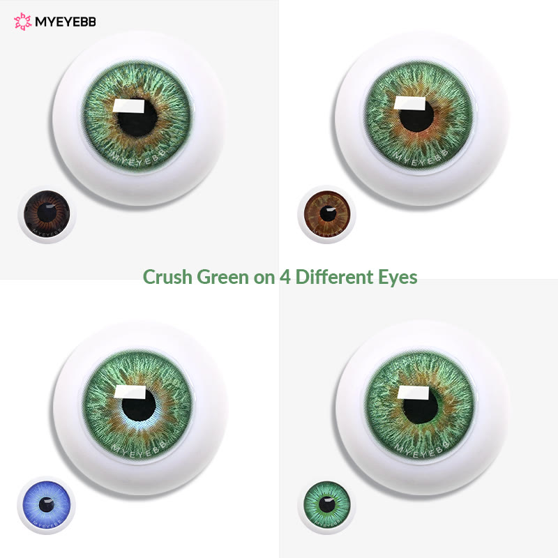 MYEYEBB Crush Green Prescription Men Colored Contact Lenses - image 5