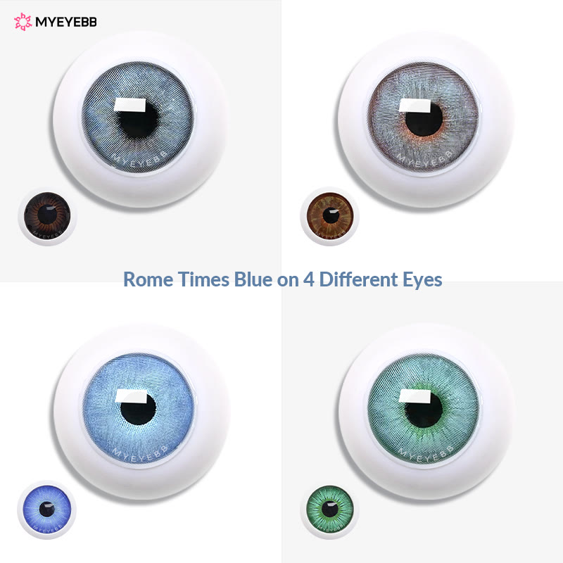 MYEYEBB Rome Times Blue Prescription Colored Contact Lenses - image 12