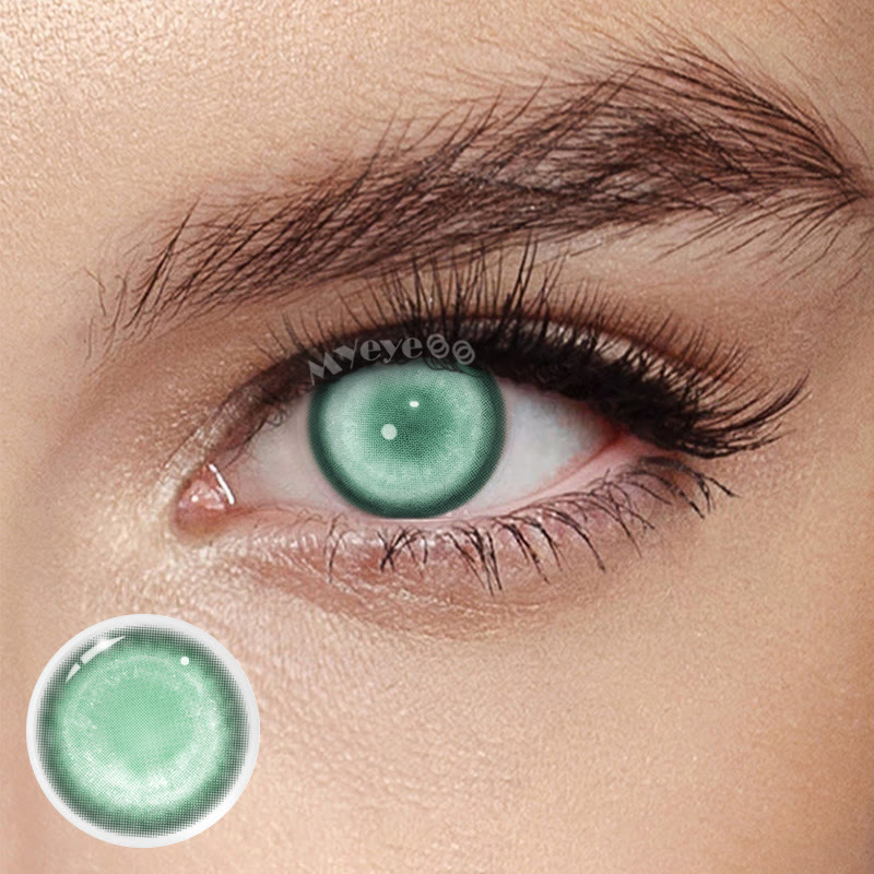 MYEYEBB Cyber Mesh Green Cosplay Colored Contact Lenses | 6 Months-MYEYEBB