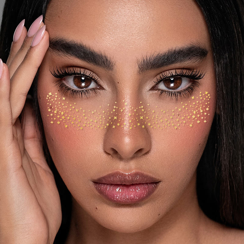 MYEYEBB Gold Glitter Freckles Makeup Patches-MYEYEBB