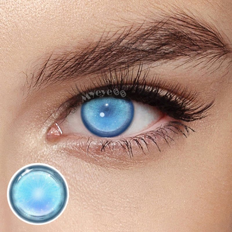 MYEYEBB Manga Eye Blue Cosplay Colored Contact Lenses | 6 Months-MYEYEBB