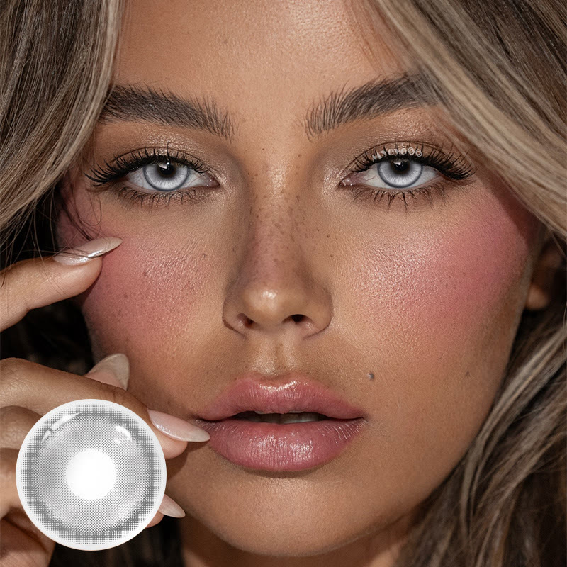 MYEYEBB Magic Coral Grey Prescription Colored Contact Lenses - image 2