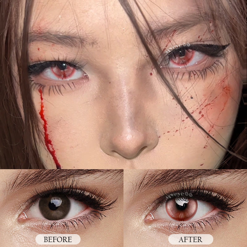 MYEYEBB Bloodtear Ruby Rift Cosplay Colored Contact Lenses - image 9