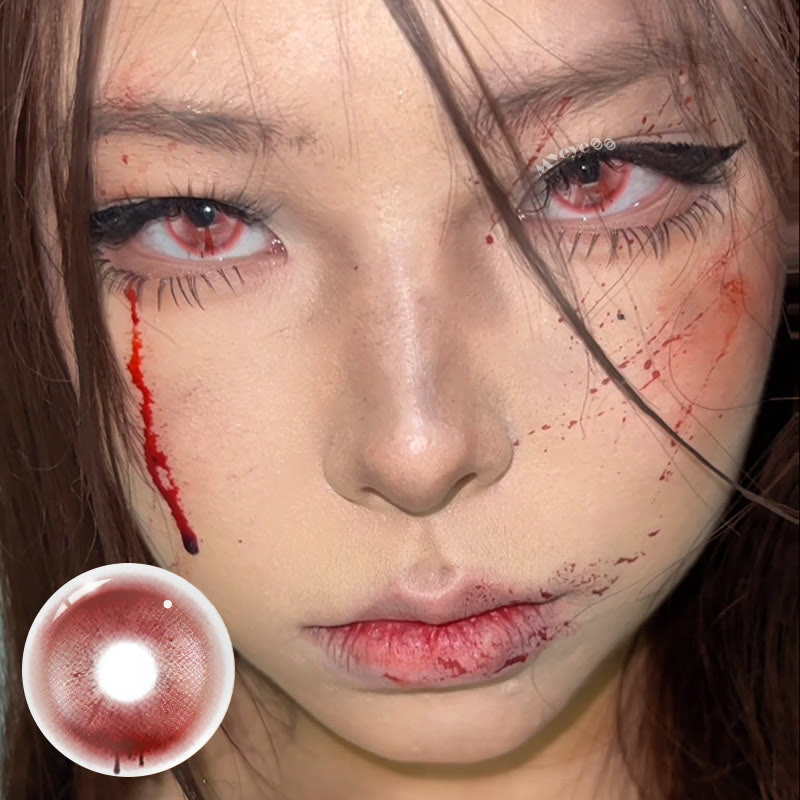MYEYEBB Bloodtear Ruby Rift Cosplay Colored Contact Lenses - image 2