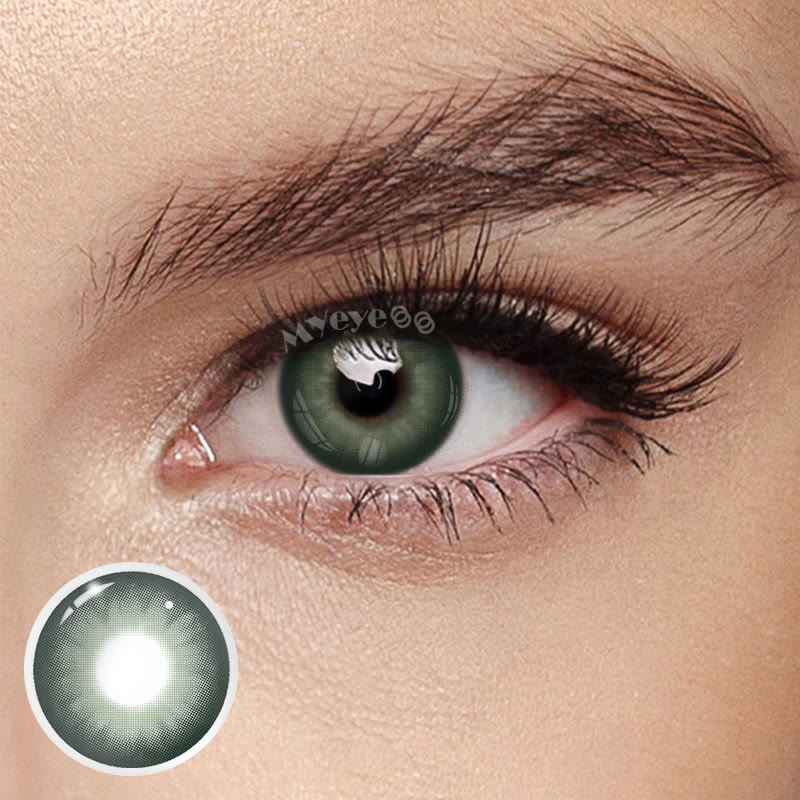 MYEYEBB Dolly Green Prescription Colored Contact Lenses-MYEYEBB