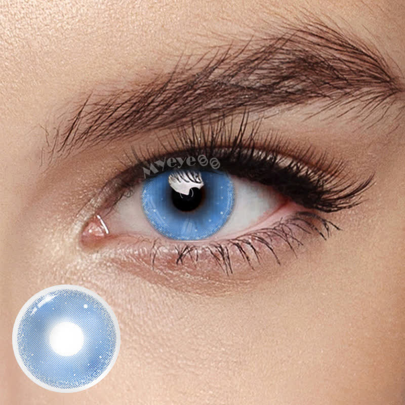 MYEYEBB Lunar Glitter Blue Prescription Colored Contact Lenses-MYEYEBB