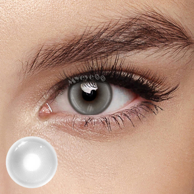 MYEYEBB Monaco Grey Prescription Colored Contact Lenses-MYEYEBB