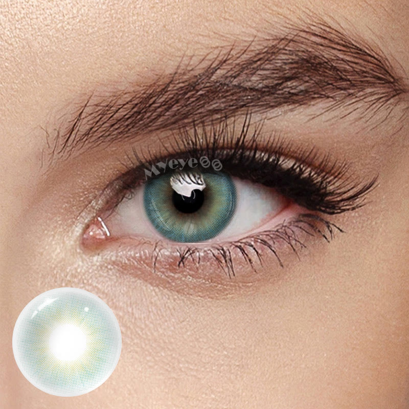 MYEYEBB Capri Blue Colored Contact Lenses丨6 Months