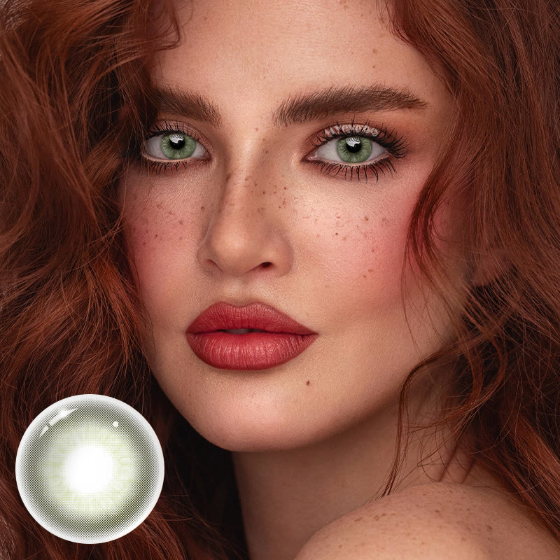 MYEYEBB Unspoken Mirage Olive Green Prescription Colored Contact