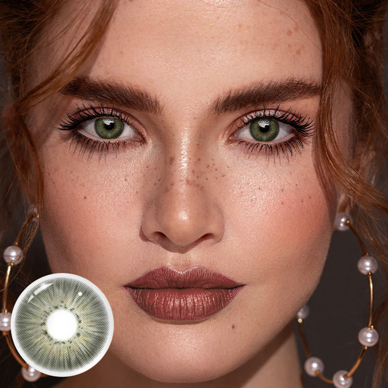 MYEYEBB New York III Dark Green Prescription Colored Contact Lenses