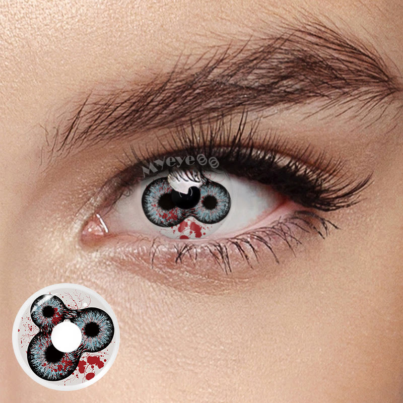 MYEYEBB Devil's Triple Black Prescription Cosplay Colored Contact