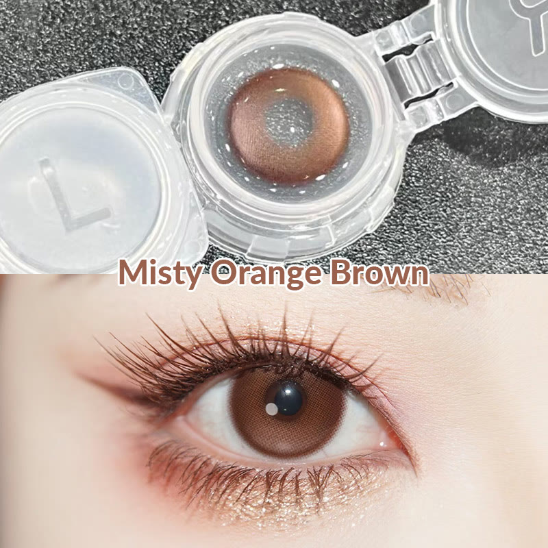 MYEYEBB Misty Orange Brown Prescrition Colored Contact Lenses | 6 Months - image 3