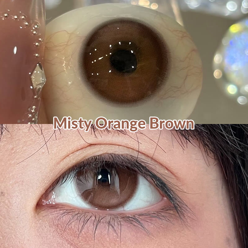 MYEYEBB Misty Orange Brown Prescrition Colored Contact Lenses | 6 Months - image 7