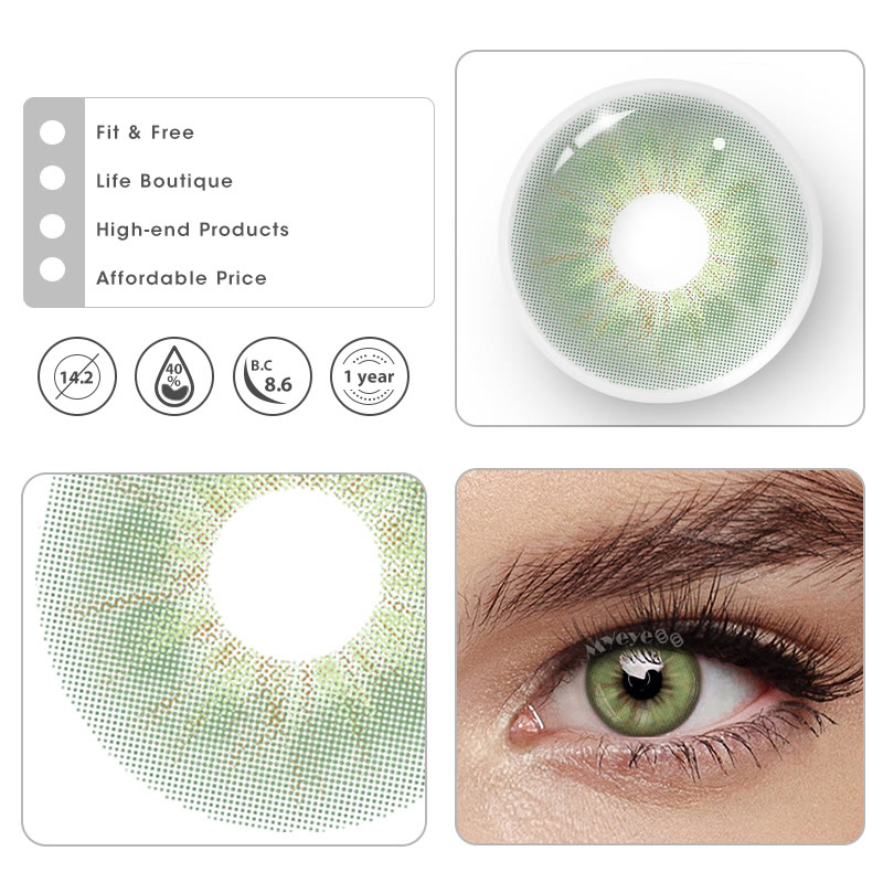 MYEYEBB Starlens Green Prescription Colored Contact Lenses - image 4