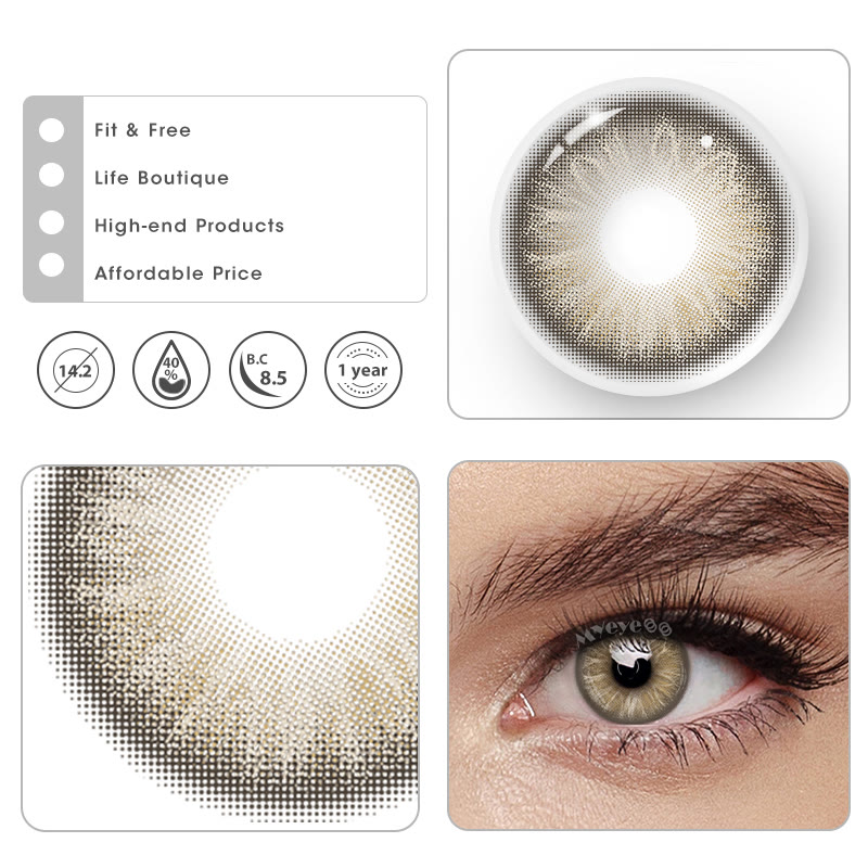 irisページ MYEYEBB Nude Iris Brown Prescription Colored Contact Lenses