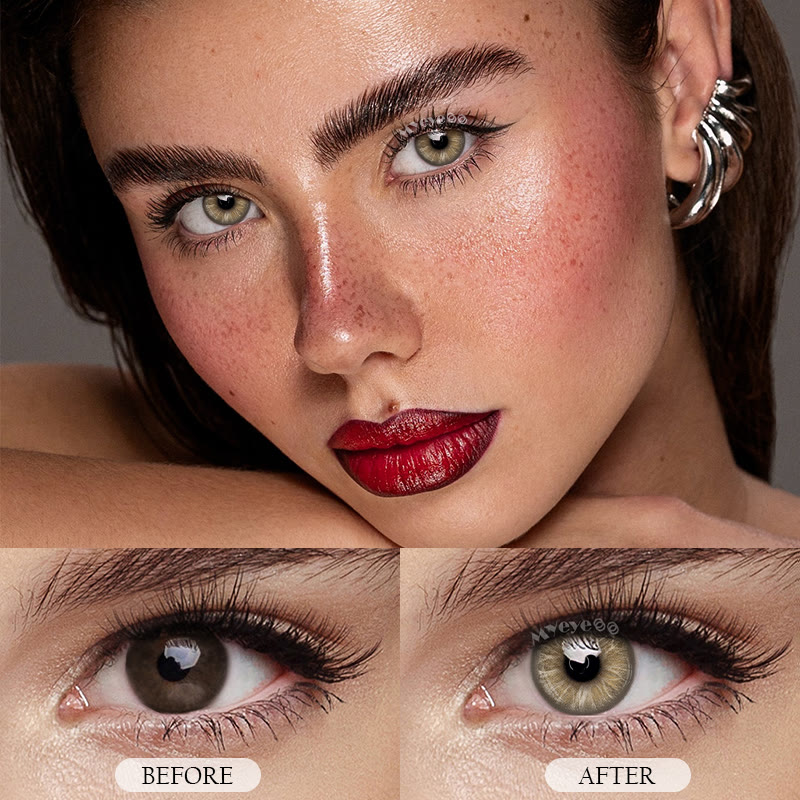 MYEYEBB Nude Iris Brown Prescription Colored Contact Lenses - image 6