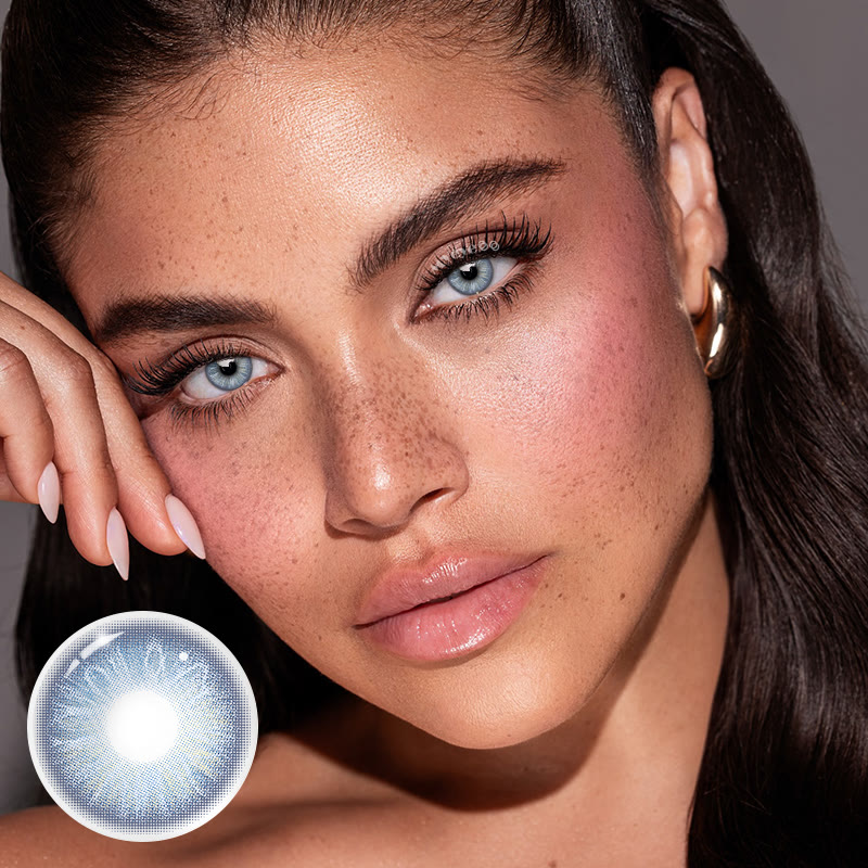 MYEYEBB Nude Iris Blue Violet Prescription Colored Contact Lenses - image 2